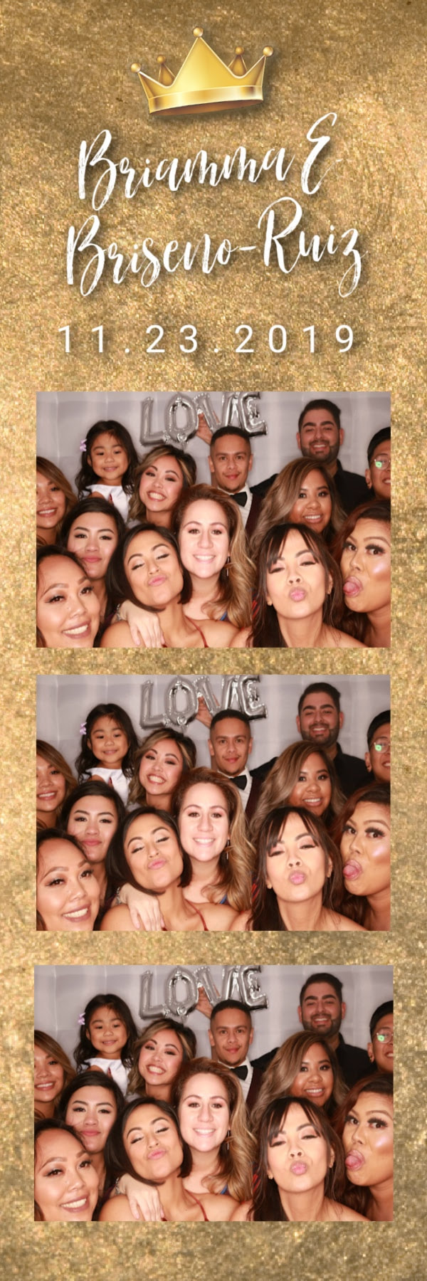 gold king photo booth strip
