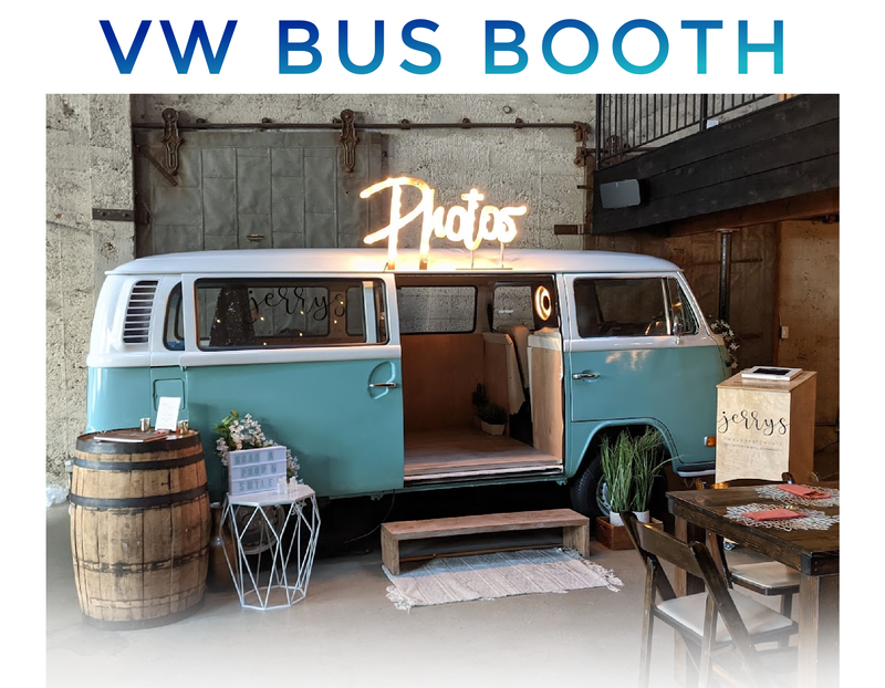 VW Bus photo booth for a  Oceanside photo booth rental